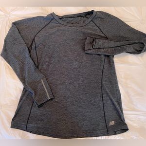 New Balance long sleeve moisture wicking workout top grey - XL